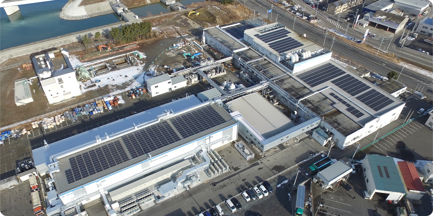 石巻工場の自家消費型太陽光発電システム
